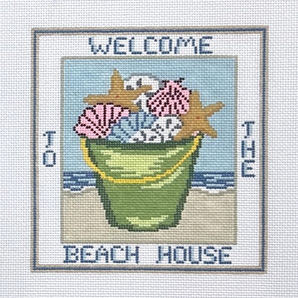 Welcome to the beach house needlepoint canvas