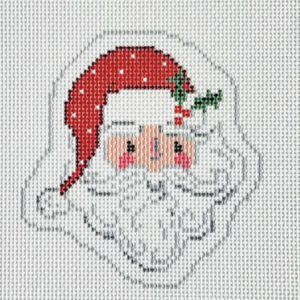 Santa Head Printed Canvas