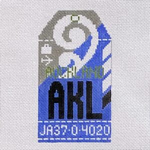 AKL New Zealand Luggage Tag, 3" x 5, 18 mesh