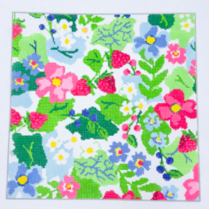 Strawberry Floral Square