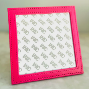 Self-Finishing Leather Frame - Hot Pink