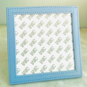 Self-Finishing Leather Frame - Light Blue