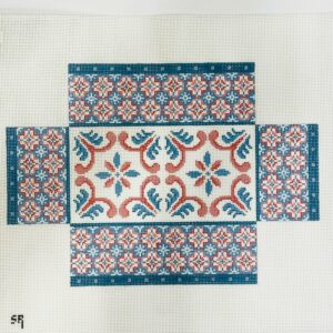 Blue Moroccan Tile Brick 6335, 10" x 14"  13 mesh