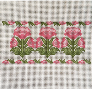 Pink Block Print Flowers Insert