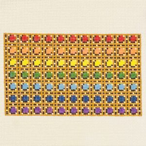 Rainbow Cane Needlepoint Glass Case