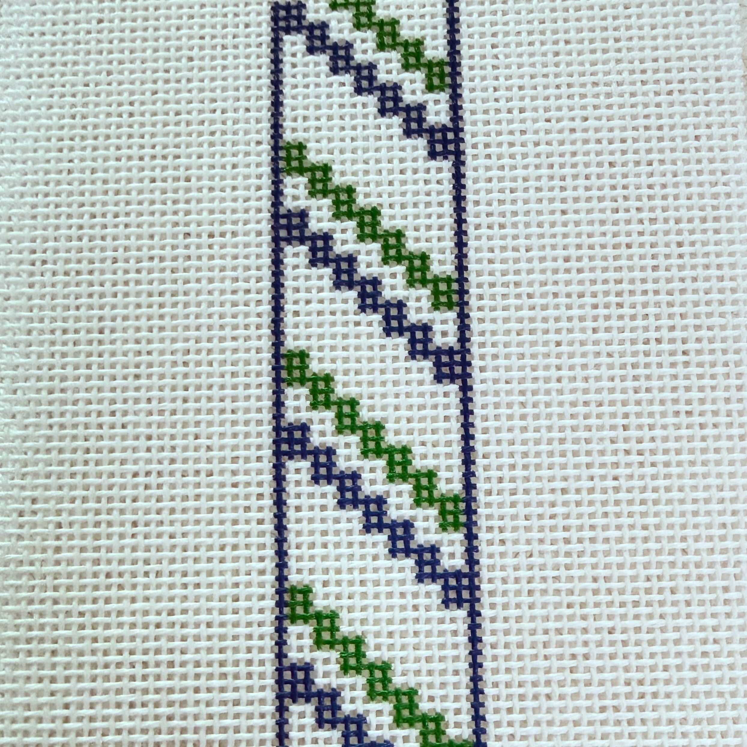 Sporty Stripe Key Fob Green with/ Monogram