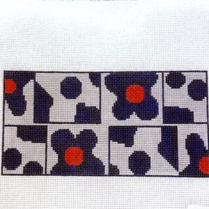 Blue and Orange Flowers Eyeglass Case