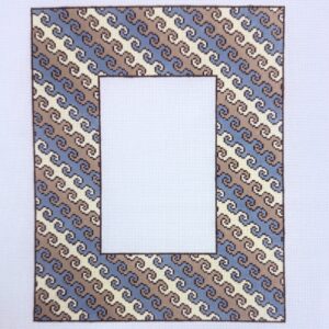 Scroll Stripe Frame Needlepoint Canvas