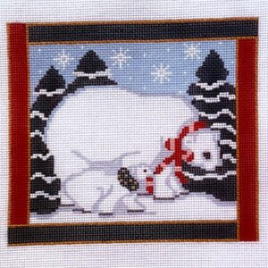 Polar Bears Christmas Square